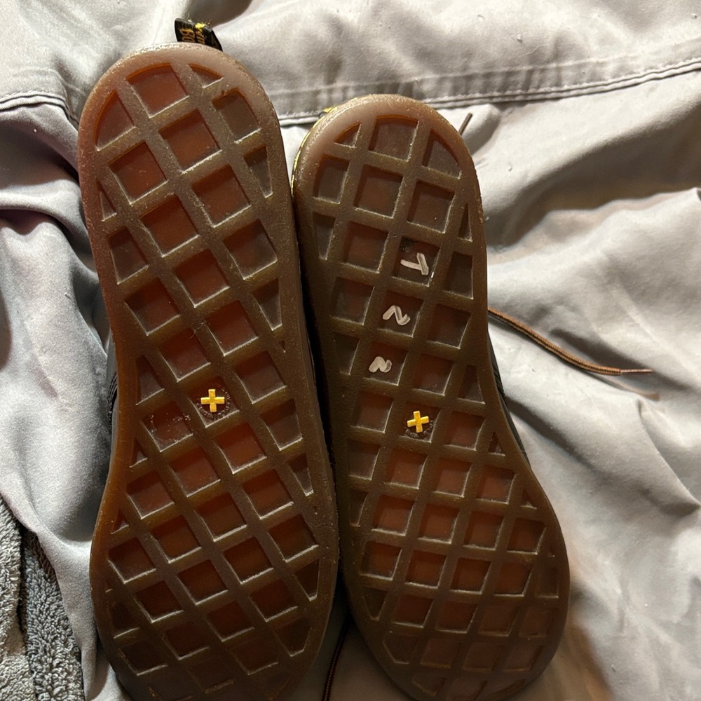 Dr. Martens Charcoal Ankle Boots with Brown Laces - Picture 3 of 3